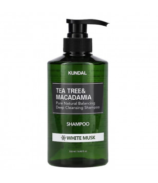 Шампунь "White Musk" Tea Tree & Macadamia Deep Cleansing Shampoo KUNDAL, 500 мл
