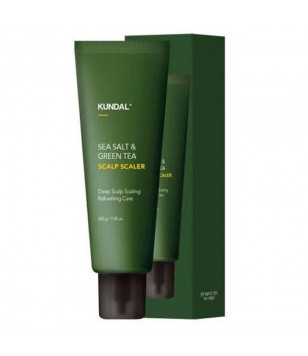 Скраб для кожи голови "Sea Salt & Green Tea" Scalp Scaler Herb Mint KUNDAL, 200 мл
