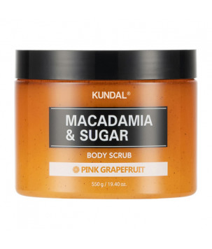 Цукровий скраб для тіла з макадамією Macadamia & Sugar Body Scrub Pink Grapefruit Kundal, 550 мл