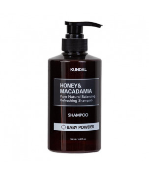 Натуральний шампунь для волосся з ароматом дитячої присипки Honey & Macadamia Shampoo Baby Powder Kundal, 500