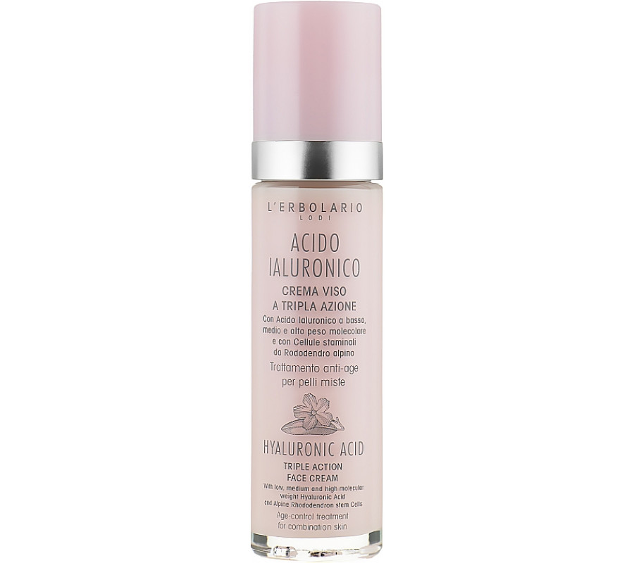 Крем з гіалуроновою кислотою для нормальної і сухої шкіри обличчя L'Erbolario, 50 мл