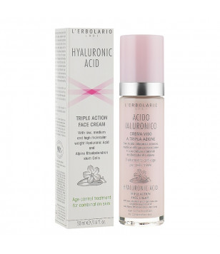 Крем з гіалуроновою кислотою для нормальної і сухої шкіри обличчя L'Erbolario, 50 мл