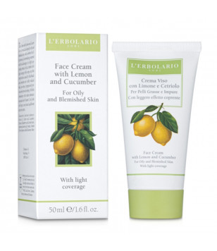Крем с лимоном и огурцом с легким эффектом крем-пудры L'Erbolario, 50 мл