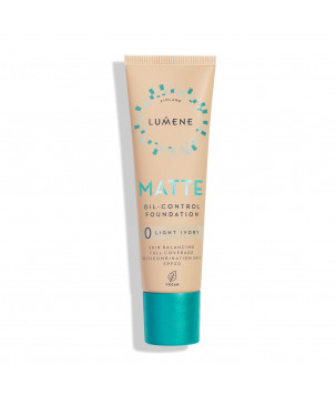 Матирующая тональная основа SPF20 Matte Oil-Control Foundation Lumene (0) Light Ivory, 30 мл