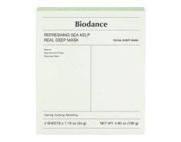 Гідрогелева маска з морською ламінарією Refreshing Sea Kelp Real Deep Mask Biodance, 4 шт