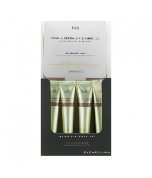 Нічна кератинова сироватка для волосся Snail Sleeping Hair Ampoule La'dor, 20x20  мл