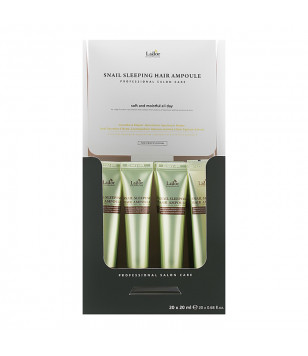 Ночная кератиновая сыворотка для волос Snail Sleeping Hair Ampoule La'dor, 20x20 мл