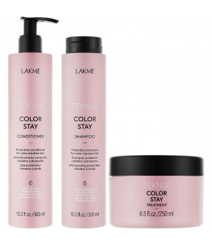 Набор Teknia Color Stay Set De 3 Lakme, shm/300 мл + mask/250 мл + cond/300 мл