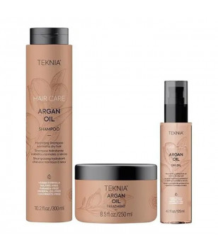 Набір Teknia Argan Oil Lakmé, shmp/300 мл + h/oil/125/ мл + h/mask/250 мл