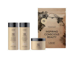 Набір відновлюючий для сухого або пошкодженого волосся Teknia Deep Care Lakmé, shm/100 мл + conditio/100 мл +
