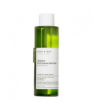 Тонер з центелою азіатською та чайним деревом (міні) Vegan Cica Tea Tree AHA PHA Toner Mary & May,30 мл