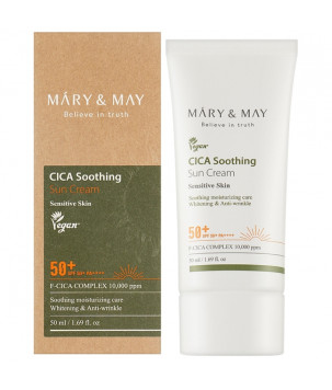 Сонцезахисний крем CICA Soothing Sun Cream SPF50+ PA++++ Mary & May, 50  мл