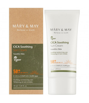 Сонцезахисний крем CICA Soothing Sun Cream SPF50+ PA++++ Mary & May, 50  мл