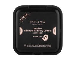 Тканинна маска з ідебеноном та ожиновим комплексом Premium Idebenon Blackberry Complex Essence Mask Mary & May