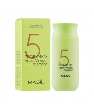 М'який безсульфатний шампунь з проботиками та яблучним оцтом 5 Probiotics Apple Vinegar Shampoo MASIL, 500 мл