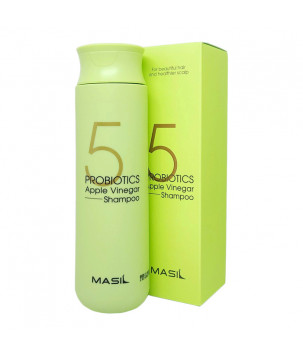 М'який безсульфатний шампунь з пробіотиками та яблучним оцтом 5 Probiotics Apple Vinegar Shampoo MASIL, 300 м