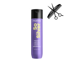 Шампунь для нейтралізації небажаного жовтого півтону волосся відтінків блонд So Silver Shampoo Matrix, 300 мл