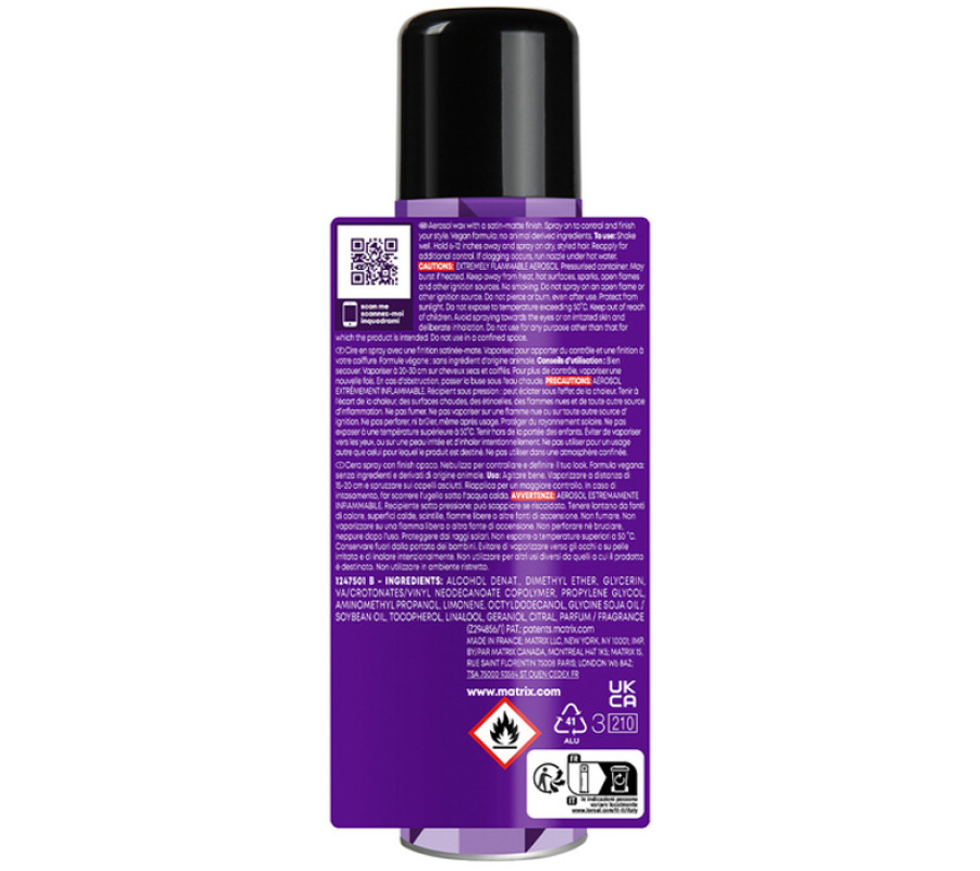 Фінішний віск-спрей для контролю та моделювання зачіски Builder Wax Spray Matrix, 250 мл