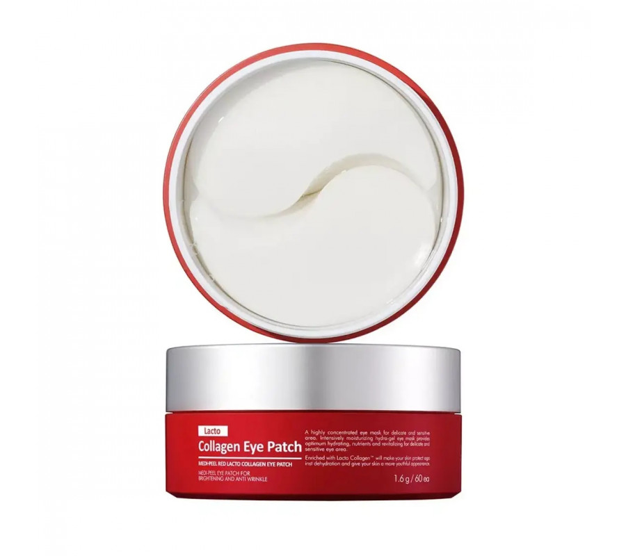 Medi-Peel Red Lacto Collagen Eye Patch — гидрогелевые патчи с коллагеном, 60 шт