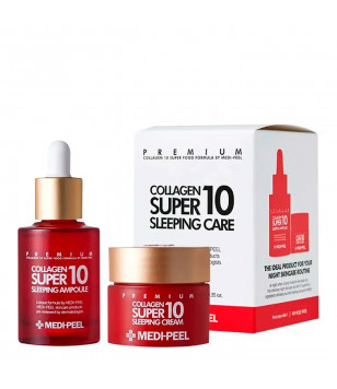 Ночной омолаживающий набор для лица с коллагеном Collagen Super 10 Sleeping Care Set Medi-Peel, 30 м