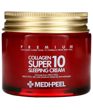 Омолоджувальний нічний крем для обличчя з колагеном Collagen Super10 Sleeping Cream Medi-Peel, 70 мл