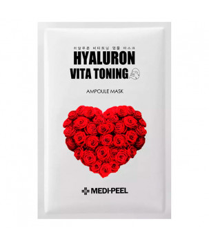 Тонізуюча пептидний маска для обличчя Hyaluron Vita Toning Ampoule Mask Medi-Peel, 10 шт * 30 мл