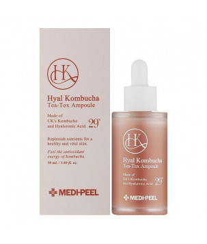 Відновлююча сироватка для зміцнення та заспокоєння шкіри з комбучею Liposome Hyal Kombucha Tea-Tox Ampoule Med