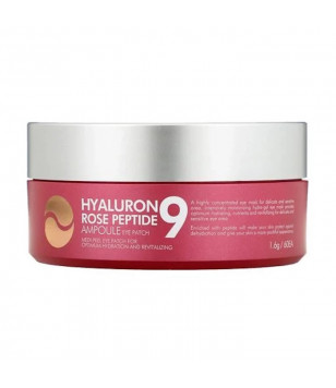 Гидрогелевые патчи с пептидами и болгарской розой Hyaluron Rose Peptide 9 Ampoule Eye Patch Medi-pee