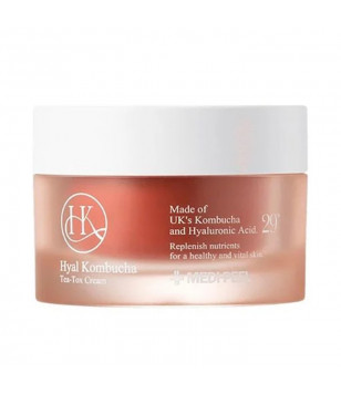 Ампульный крем для повышения эластичности кожи с комбучей и гиалуроновой кислотой Hyal Kombucha Tea-