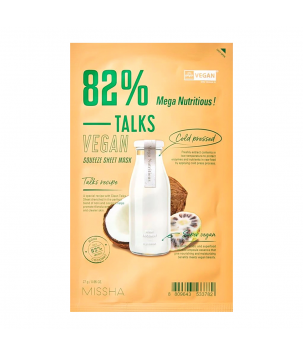 Тканинна маска Talks Vegan Squeeze Sheet Mask Mega Nutritious MISSHA, 27 мл