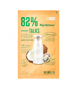 Тканинна маска Talks Vegan Squeeze Sheet Mask Mega Nutritious MISSHA, 27 мл
