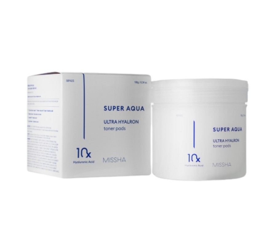 Зволожуючі подушечки на основі комплексу з гіалуроновою кислотою Super Aqua Ultra Hyalron Toner Pads MISSHA, 8