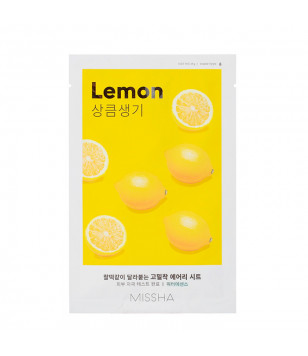 Маска для обличчя з екстрактом лимона Airy Fit Sheet Mask Lemon Missha, 19 г