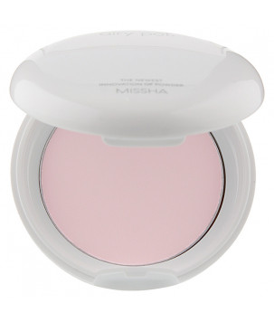 Матувальна компактна пудра для обличчя рожева Airy Pot Pressed Powder Pink Missha, 8 г