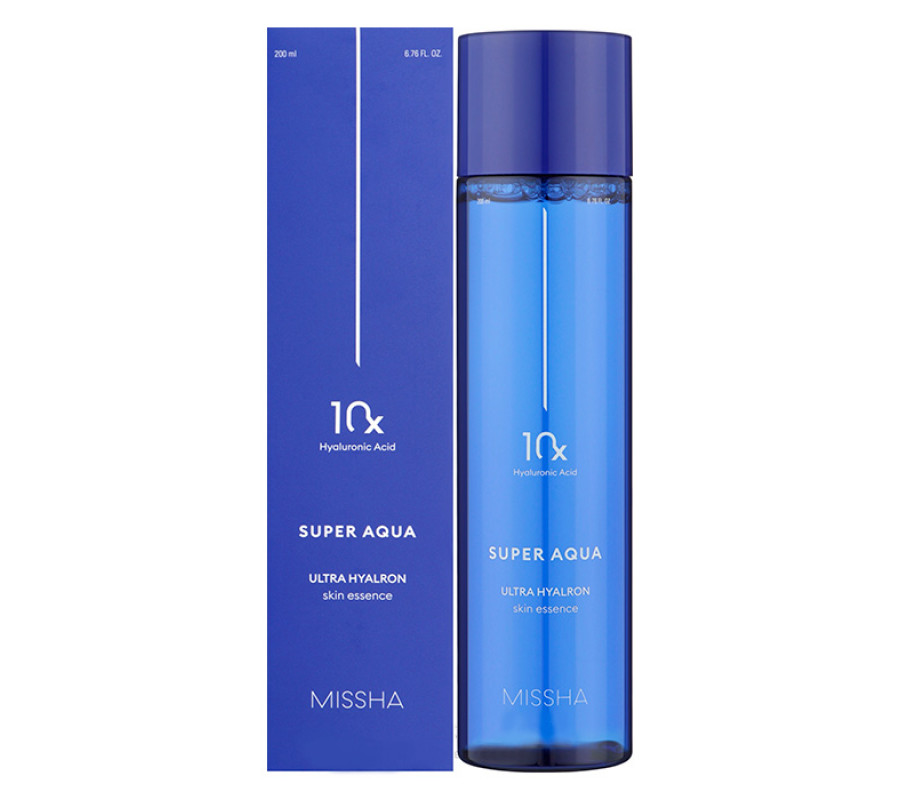 Missha Super Aqua Ultra Hyalron Skin Essence — зволожуюча тонер-есенція для обличчя з гіалуроновою кислотою, 200 мл