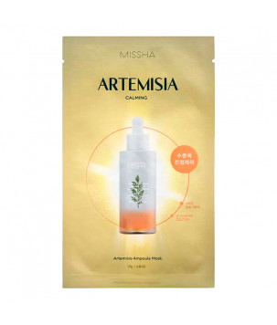 Ампульна маска для обличчя з екстрактом полину Artemisia Missha, 27 мл