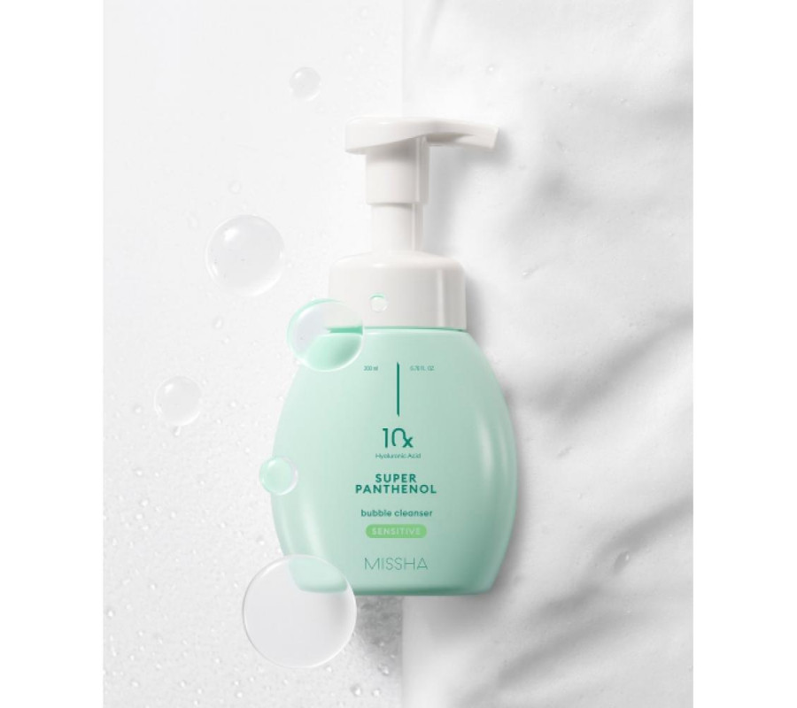 Missha Super Panthenol Bubble Sensitive — очищающая пенка с пантенолом, 200 мл
