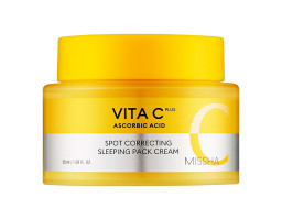 Missha Vita C Plus Sleeping Pack Cream — нічна крем-маска для обличчя з вітаміном С, 50 мл