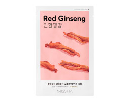 Missha Airy Fit Sheet Mask Red Ginseng — маска для обличчя з червоним женьшенем, 19 г