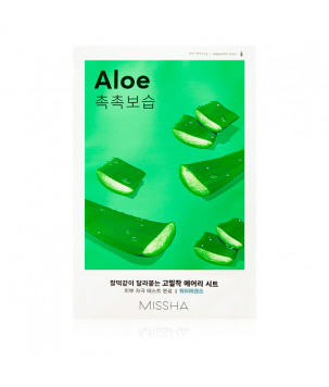 Тканинна маска для обличчя алое Airy Fit Aloe Sheet Mask Missha, 19 мл