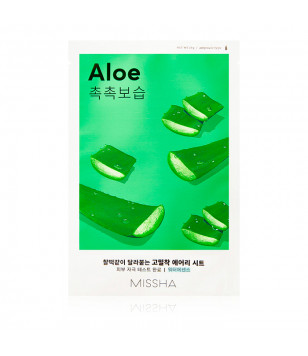 Тканевая маска для лица алоэ Airy Fit Aloe Sheet Mask Missha, 19 мл