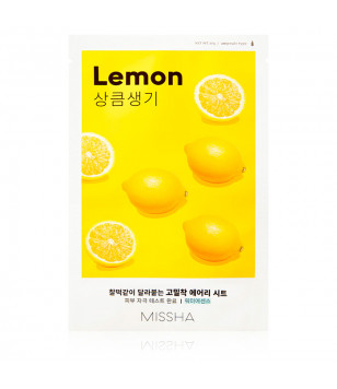 Маска для лица лимон Airy Fit Lemon Sheet Mask Missha, 19 г