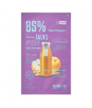 Тканинна маска Talks Vegan Squeeze Sheet Mask Super Energizer MISSHA, 27 мл