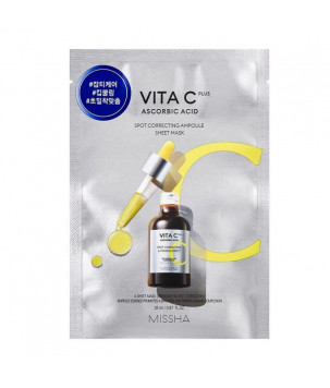 Маска для обличчя Vita C Plus Spot Correcting Ampoule Sheet Mask MISSHA, 26 мл