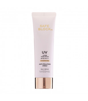 Солнцезащитное средство Safe Block RX Cover Tone Up Sun SPF50+ MISSHA, 50 мл