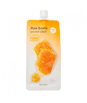 Нічна маска для обличчя з екстрактом меду Pure Source Pocket Pack Honey MISSHA, 10 мл