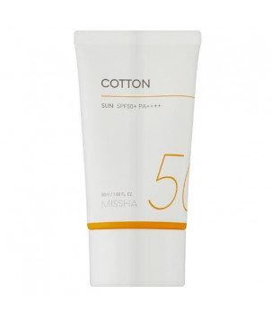Сонцезахисний крем з оксамитовим фінішем All Around Safe Block Cotton Sun SPF 50+ PA++++ MISSHA, 50 мл