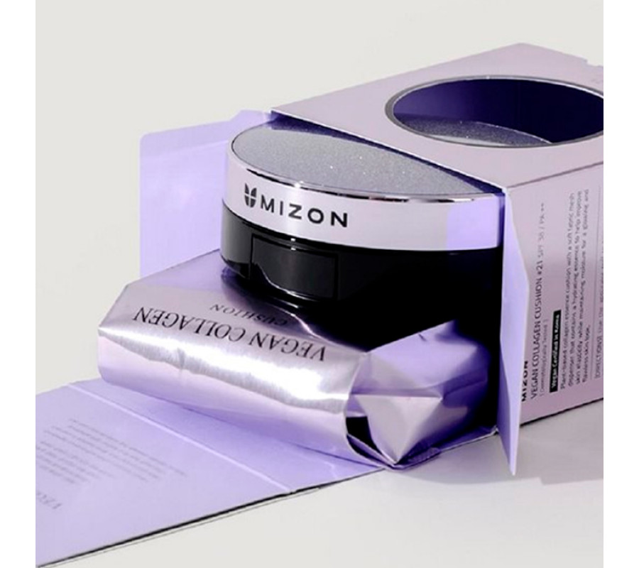 Mizon Vegan Collagen Cushion SPF38 PA++ №23 — веганський колагеновий кушон, 15 мл + 15 мл