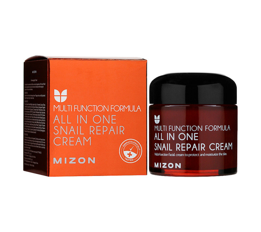 Mizon All In One Snail Repair Cream — відновлювальний крем для обличчя з муцином равлика, 75 мл