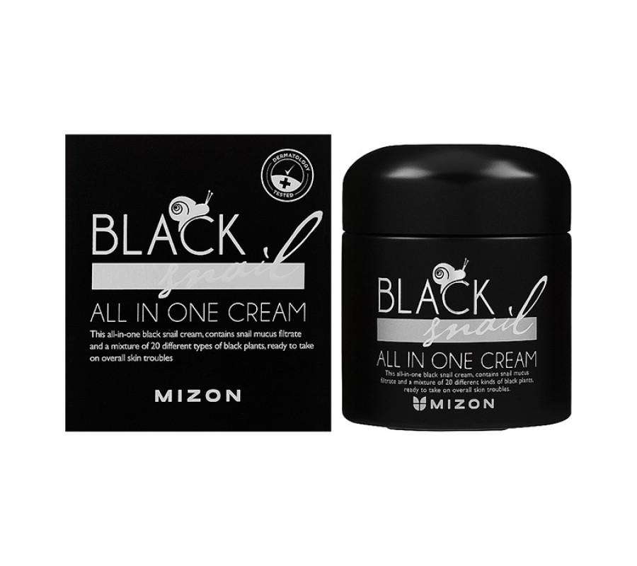 Mizon Black Snail All In One Cream — живильний крем для обличчя з муцином равлика, 75 мл